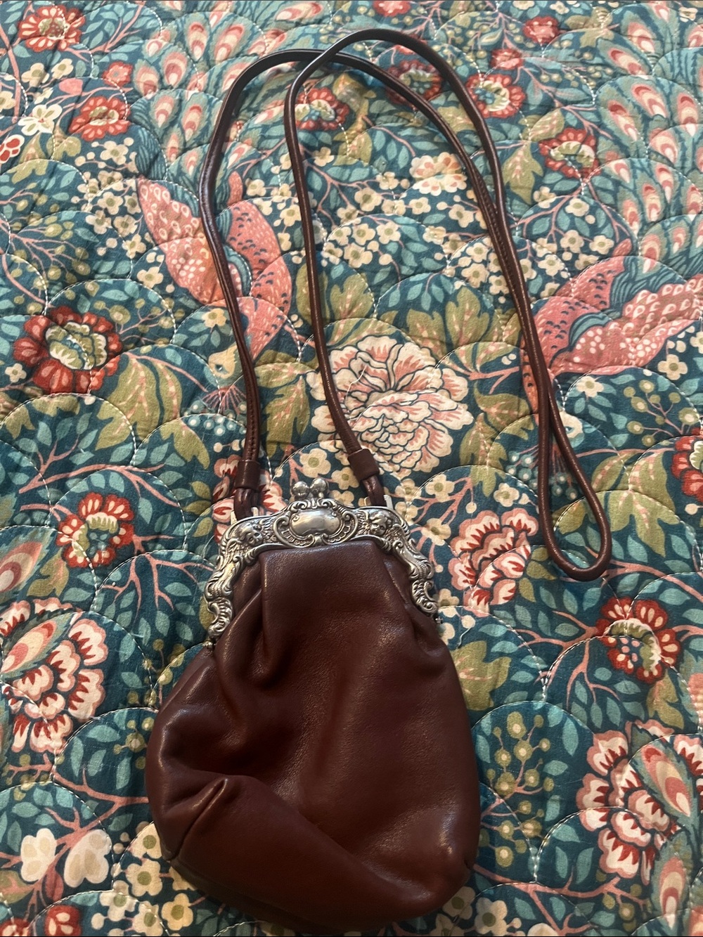Rare One World by Brighton Brown Leather Mini Crossbody